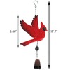 Tinsow Cardinal Bird Wind Chime Christmas Hanging Decorations Bell Outdoor