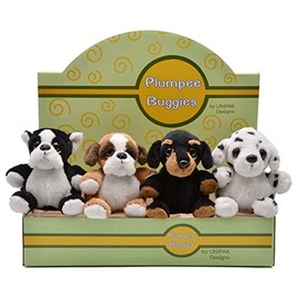 Unipak Plumpee Dalmation Dog Plush Figure Toy, Kids Toddler Baby Stuffed Animal Toy, 5-inch Height