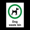 Dog Waste Bin Plastic Sign with 4 Pre-Drilled Holes -