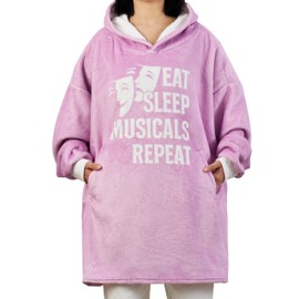 Theater/Broadway Musicals Gifts for Women, Girls, Wearable Blanket Hoodie, Oversized Flannel Hooded Blanket, Plush, Cozy, Warm, One Size
