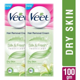 Veet Crema Piel Seca Eliminación Del Vello 50 G (pack De 2)