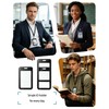 BelroseHom 3 Pack Sliding Badge Holder with Double-Sided Clear Windows,