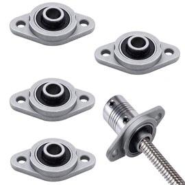 4 Pcs KFL08 Self Aligning Pillow Block Zinc Alloy 8mm Bore Rhombus Flange Bearing Stand Mini Insert Bearing for Machinery KFL Series Conveyor Systems