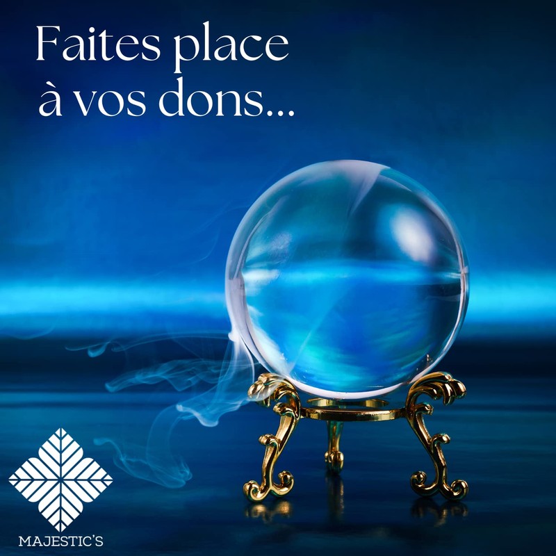 8cm Crystal Ball with Metal Stand + Box - Perfect