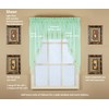 Today's Curtain, Emelia Embroidery Sheer Swag 38", Sage, 59" W