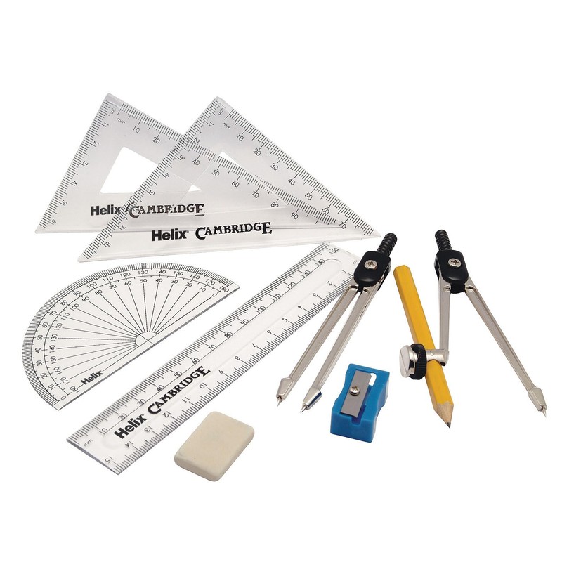 HELIX Cambridge Maths Set with Storage Tin 9 Piece Maths