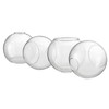 Aspen Creative 23627-60-4, Pantalla de vidrio transparente para accesorio de iluminación/luz de tocador, luz de pared, tamaño: 5-7/8 pulgadas de profundidad x 5-1/8 pulgadas de alto, paquete de 4
