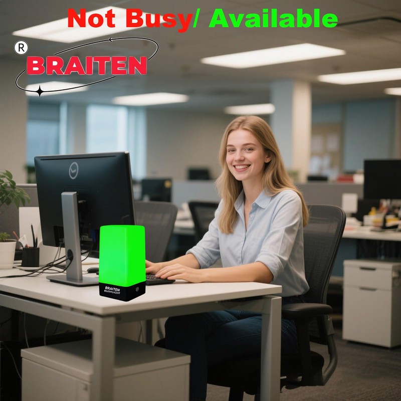 BRAITEN Busy Light for Office,Do Not Disturb Light,Workspace Productivity (A)