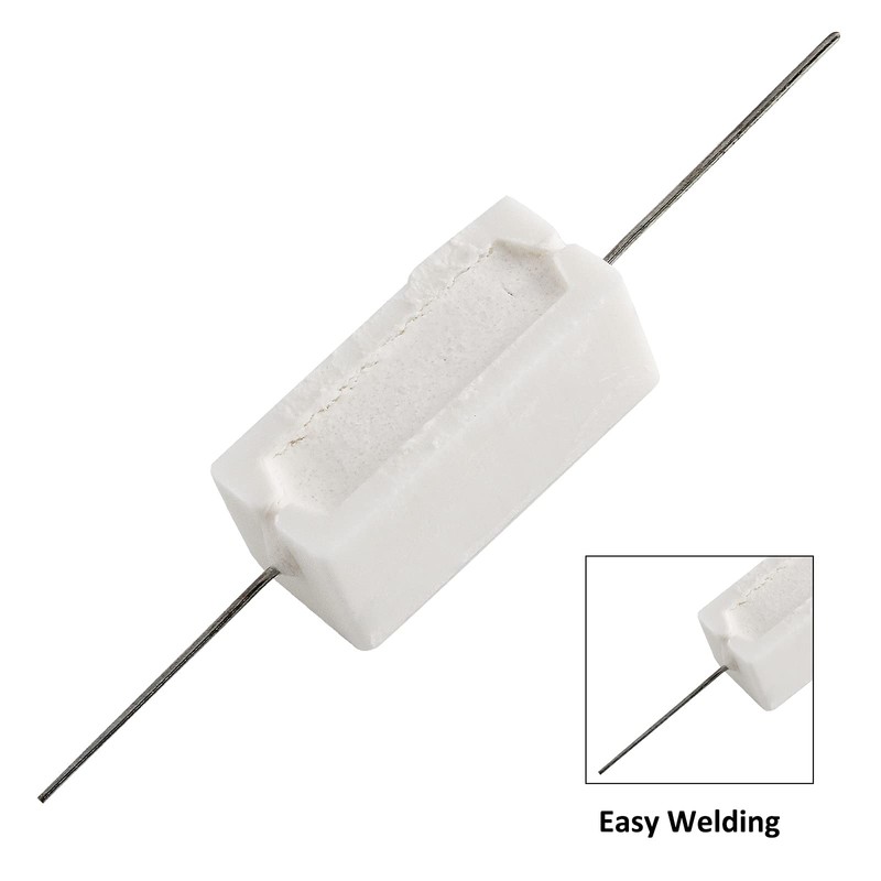 Qjaiune 10Pcs Cement Resistor 5W 0.47 Ohm Resistor, Ceramic Resistor