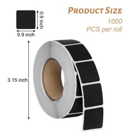 YKYUASD 2000Pcs Target Pasters 0.87 inch Self-Adhesive Target Stickers for Shooting Practice,2 Rolls (Black)