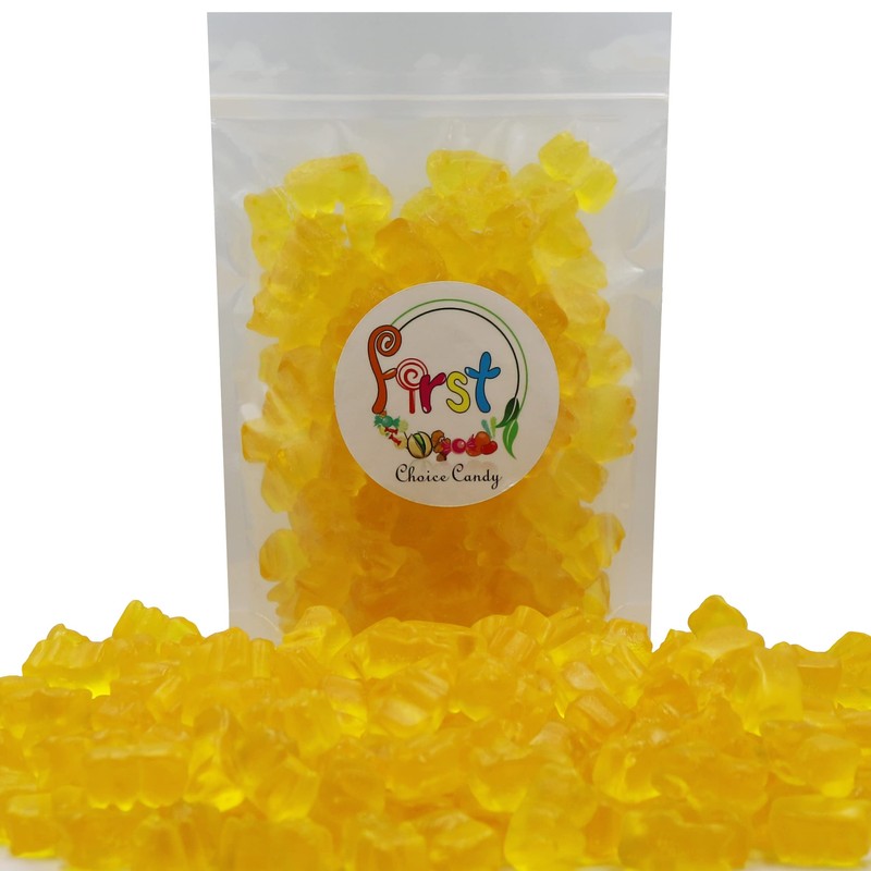 FirstChoiceCandy Gummy Bears (Yellow Lemon, 1 Pound (Pack of 1))