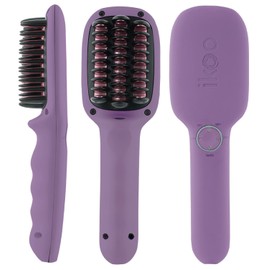 ikoo E-Styler Jet Hair Brush for Women, Straightens, Waves, Smooths & Adds Volume, Ion Thermal & Ceramic with Memory Function, Custom Temperature & Rotating Power Cable, Travel Size - Lavender Macaron