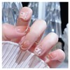 SEMTIM Nail Tips, 24 Pieces, Medium, Short, Round, False Nails,