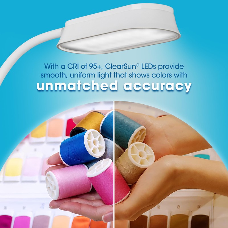 OttLite Achieve LED Sanitizing Desk Lamp Wireless Charging and USB