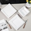 Yummost Square Melamine Dinnerware Sets of 12 Pcs,Square Plates and