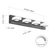 Ralbay 5 Color Temperature 4 Lights Black Vanity Lights Dimmable