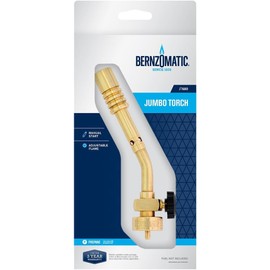 Bernzomatic® Wide Flame Brass Torch - Manual Ignition, Wide Pencil Flame Propane Torch (2 Pack JT680 Torch)