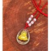 Trend Transparent Fortune Protective Bodhisattva Pendant Red Cord Necklace