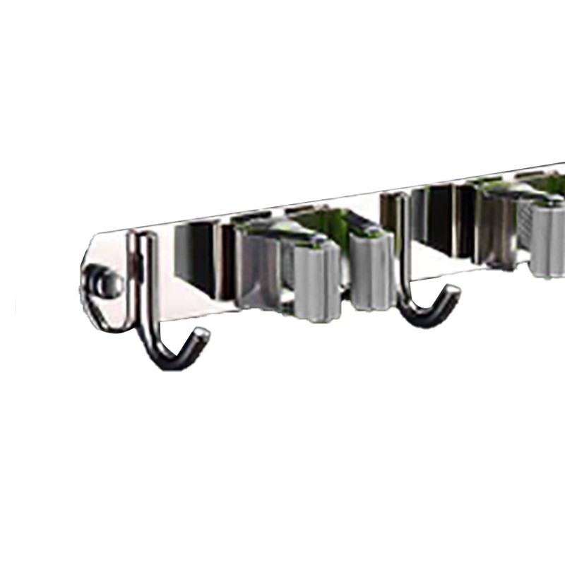 Punch Free Wall Mount Mop Broom Holder 4 Clips 5