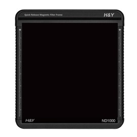 H&Y 角型フィルター NDフィルター ND1000 100x100mm Kシリーズ Square ND1000 (10段分減光) マグネットフレーム付 帯電防止 防汚 撥水 防傷 低反射 両面コート 角形 SN10