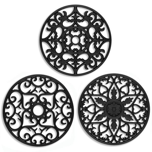 ME.FAN Trivets/Silicone Trivets 3 Pcs Silicone Mats for Hot Dishes/Hot