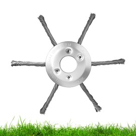 Universal Steel Wire Trimmer Head for Gas Weed Eater,2025 New Upgrade 7 Inch Universal Steel Wire Brush Cutter Trimmer Replacement Head,Fits Stihl, Husqvarna, Echo + Install Kit (7“+6 Blades)