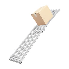 Collocatable Conveyor Roller 12”W x 79”L, Foldable Unpowered Gravit-y Conveyor Belt Tabl with Four Rows of Wheels, Unloading Conveyor Slide Rail Ramp for Warehouse Freight Handling