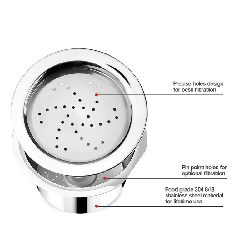 #N/A Reusable Stainless Steel Capsules, Refillable Pod Compatible Fit for