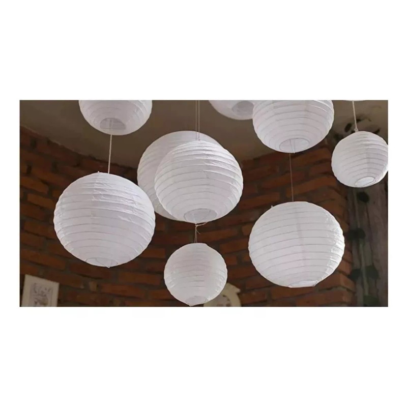 ML 10 Pantallas Chinas 20cm Color Blanco Hogar Lampara Papel