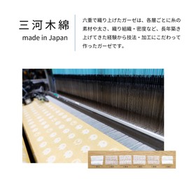 fuwara 6-Ply Woven Gauze Blanket for Travel Size Approximately 50×70cm Made in Japan (Sheep/Citron Yellow)