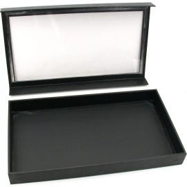 FindingKing Foam Insert 144 Ring Slot & Ring Black Jewelry Box Display Case Magnetic Lid