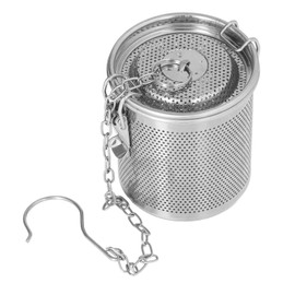 Bolsa de Condimentos de Acero Inoxidable, Colador de Condimentos con Filtro de Especias con una Cadena Colgante Extendida, para Filtrar Sopa, té, Hierbas (0.7L),Filtros de Café Desechables
