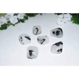 Nature's Enlightenment Tumbled Black Tourmaline Rutilated Quartz Crystal 1 pc