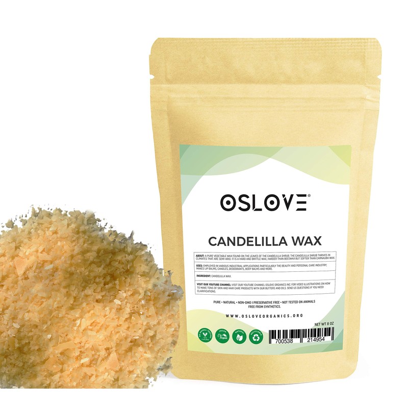 Oslove Organics Pure Candelilla Wax/Pellets- Obtained from Candelilla shrub |