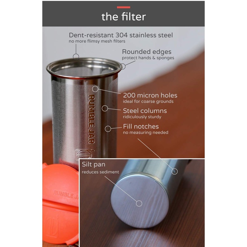Rumble Jar - Next-Gen Cold Brew Coffee Maker for Mason