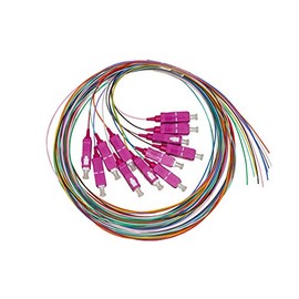 LINK LKSC12PT4 2m Pigtail Optical Fiber Cable Multi Colour SC OM4 Simplex (Pack of 12)