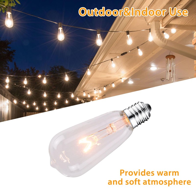 CXLHO 25Pack E17 Bulbs ST40 Replacement Incandescent Light Bulbs, 7