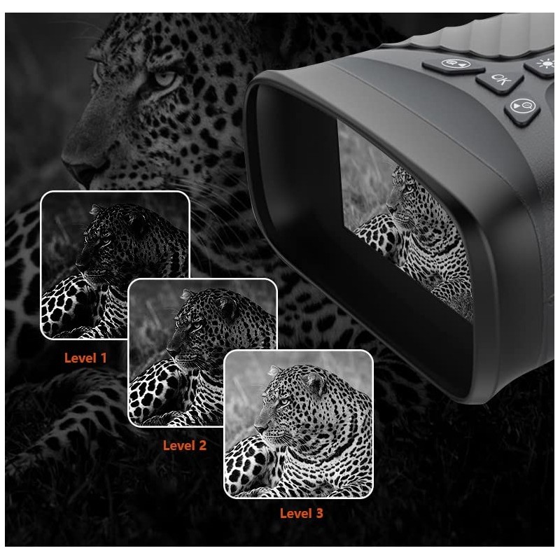 Kiyoraka Night Vision Binoculars for Recording at Night, Approx. 4.9