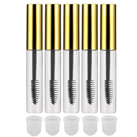Botella de Envase de Crema de Pestañas de 5 Piezas, Tubo de Rímel Vacío con Varita de Pestañas, Recipiente de Rímel Portátil Ligero DIY para Maquillaje