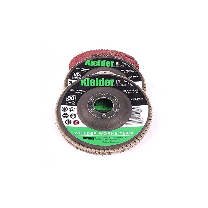 Kielder 115mm Flap Disc 80 Grit (3 Pack)