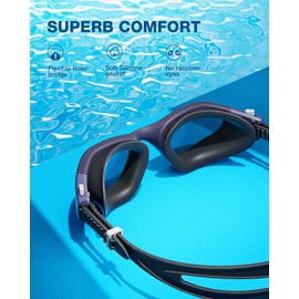 ZIONOR Swimming Goggles, G1 SE Clear Lens Swim Goggles Anti-fog for Adult Men Women