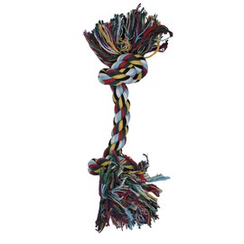 Fancy Pets Juguete Hueso de Hilo Multicolor para Perro Chico 25 cm – Resistente y Duradero, Ideal para Mordidas y Juego Interactivo