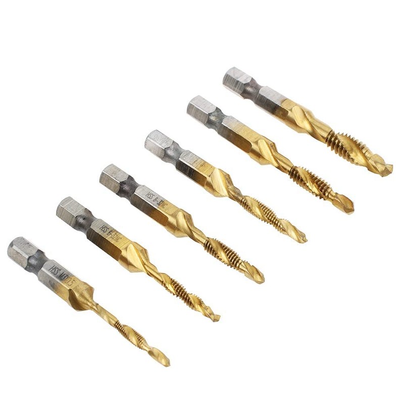 IMCCZONY Titanium Combination Drill Tap Bit Set 13PCS SAE and