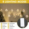 LED Christmas Baubles, Pack of 10, Transparent, Fillable, Tree Decorations