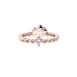 Hanaoops Gold Rings for Women Gold-Plated Stacking Ring Adjustable Open Ring Simple Cute Cubic Zirconia Finger Ring Waterproof Statement Thumb Rings Girls Gift Jewellery, Metal, No