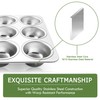 Herogo 2 Pack 12-Cup Stainless Steel Cupcake Pan Tin for