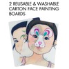 Anka Bella Reusable Face Paint Practice Board,7pcs Face Painting Practice