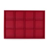 Oirlv Gorgeous Red Leather Jewelry Tray 12 Grid Jewelry Drawer