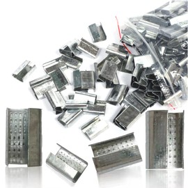 NEWANRAN Strapping Open Seals Metal Buckle (Snap-On) Seals, for 1/2" - 5/8" Width Strapping Strap(Pack of 50)