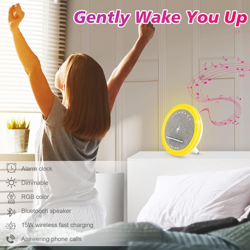 BatdTech LED Bedside Lamp with Charging Function, 3 in 1